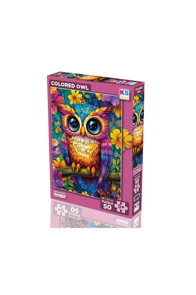 Colored Owl 50 Parça ürün görseli 1
