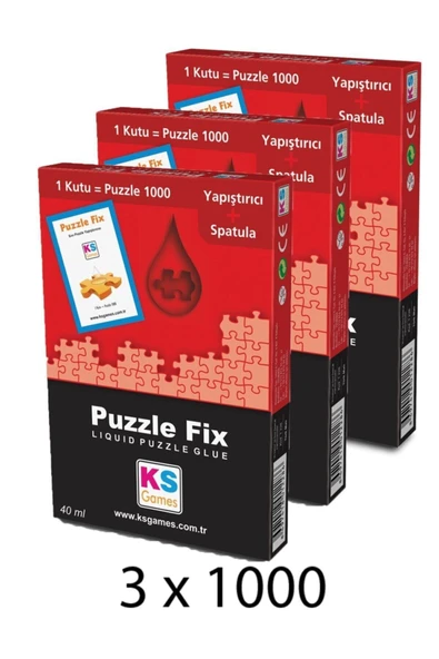 Puzzle Yapıştırıcı Ks Puzzle Fix Yapıştırıcı 45 Ml X 3 Adet Paket ürün görseli 1