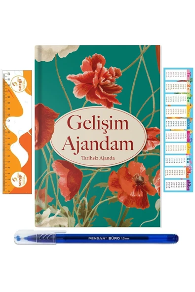 Geleceğin Yıldızları Gelişim Ajandam Tarihsiz Ciltli (Sert Kapak) ve Sezgistore Ayraç+Kalem Hediye ürün görseli 1