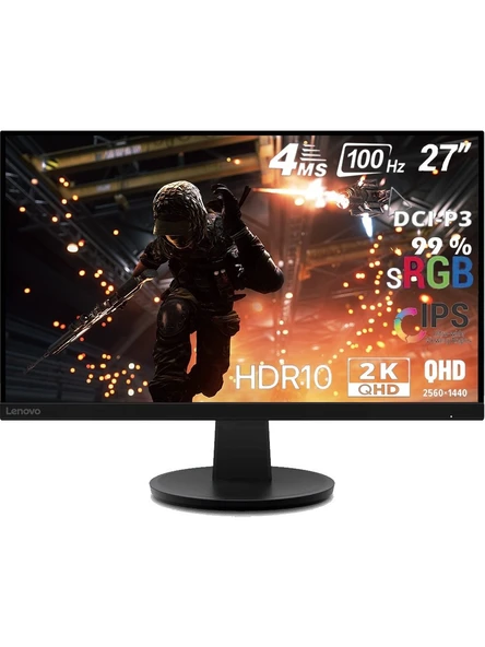 Lenovo N27q 67C2GAC1TK 27" 4 ms 2K IPS Monitör ürün görseli 1