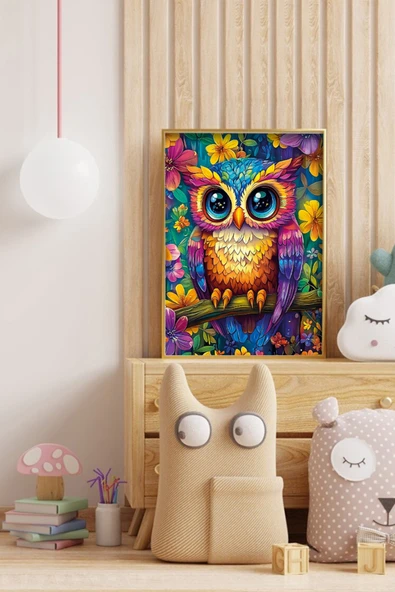 Colored Owl 50 Parça - Resim 3