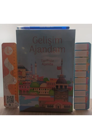 Geleceğin Yıldızları Gelişim Ajandam Tarihsiz Ciltli Dışı Farklı İçi Aynı ve Sezgistore Ayraç+Kalem ürün görseli 1