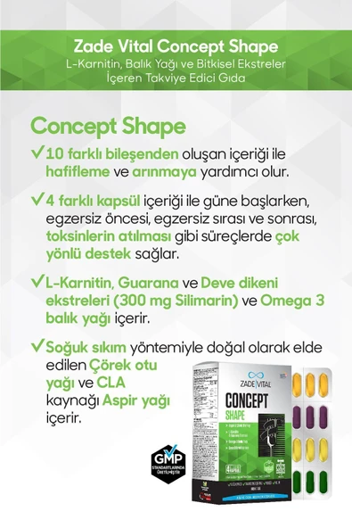 Zade Vital Concept Shape 60 Kapsül - Resim 6