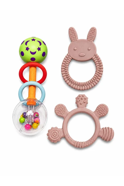 ERMA HOME 3lü Çıngıraklı Diş Kaşıyıcı Set ürün görseli 1