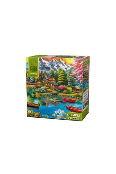 OLİMPİA LAKE SİDE VİLLAGE1000 PARÇA PUZZLE ürün görseli 1