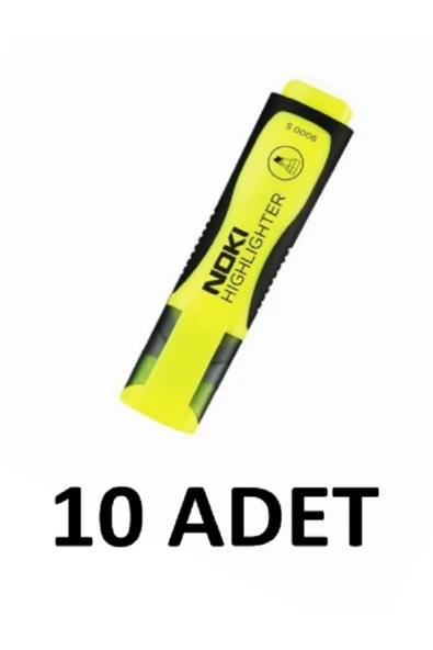10 Adet  Sarı Fosforlu Kalem 9000 ürün görseli 1