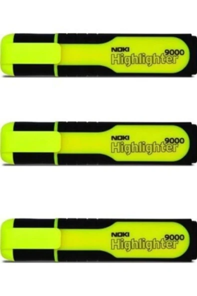 Highlighter Fosforlu Kalem Sarı 9000s 3 Lü Set ürün görseli 1
