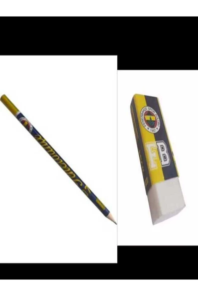fenerbahçe kalem ve silgi seti ürün görseli 1