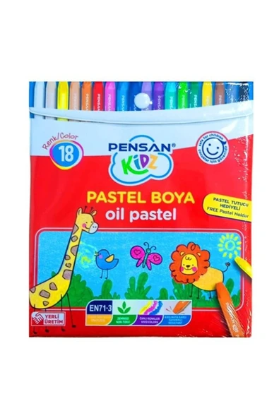 18’li Pastel Boya Seti – Okul ve Sanat Çalışmaları İçin İdeal ürün görseli 1