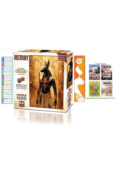 The Golden Legacy Of Anubis 1000 Parça Puzzle ve 4 Adet The Gumball Lisanslı Boyama Kitabı ürün görseli 1