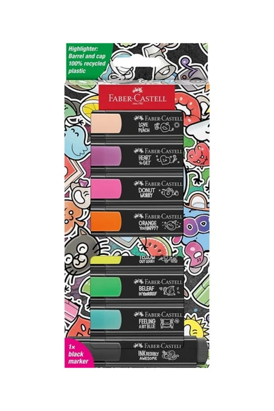 Faber-Castell Fosforlu Kalem (İşaret Kalermi) Graffiti Textliner 8 Renk ürün görseli 1