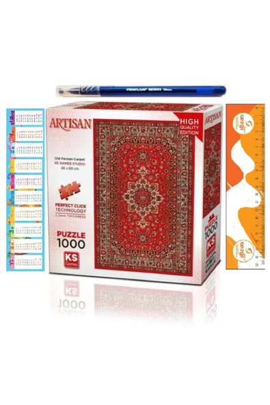 Old Persian Carpet 1000 Parça Puzzle ve Tükenmez Kalem+Sezgistore Ayraç ürün görseli 1