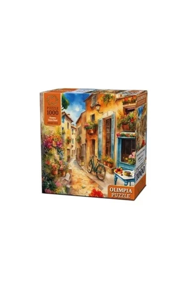 OLİMPİA FLOWERY STONE ROAD 1000 PARÇA PUZZLE ürün görseli 1