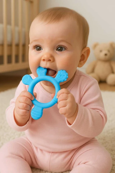 ermaslicon bebek diş kaşıyıcı parmak model bebek dişlik ürün görseli 1