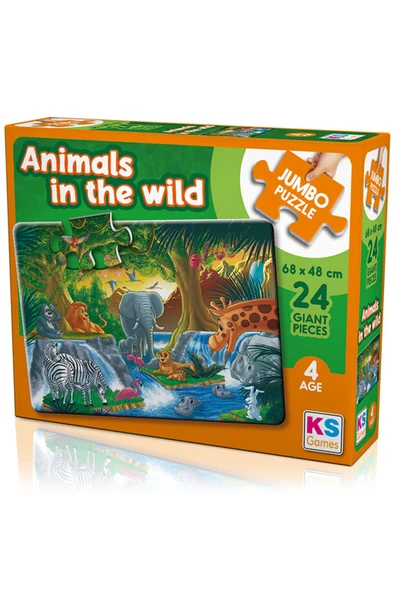 Animal in The Wild 24 Parça Jumbo Boy Puzzle ürün görseli 1