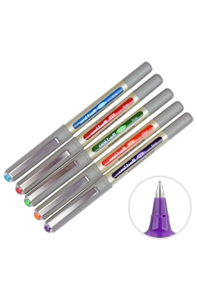 Uni-ball Roller Kalem Eye Fine Bilye Uç 0.7 Mm 5 Li Karışık Renk Ub-157 ürün görseli 1