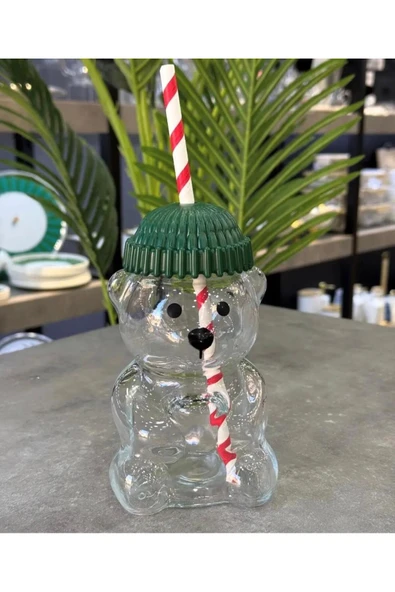 CKM silikon Sevimli Ayıcık Pipetli Eğitim Bardağı - Resim 3