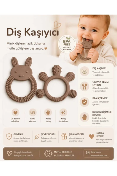 ERMA HOME Bebek Diş Kaşıyıcı – Kolay Tutuş, Güvenli Kullanım ürün görseli 1