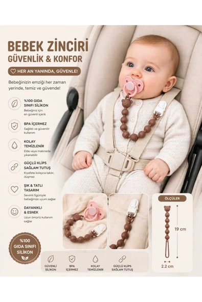 ERMA HOME Emzik Askısı Ve Zinciri (Kahverengi ) ürün görseli 1