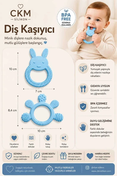 ERMA HOME Bebek Diş Kaşıyıcı – Kolay Tutuş, Güvenli Kullanım ürün görseli 1