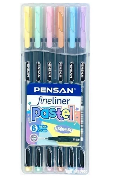 6200 FİNELİNER 6LI PASTEL PVC KUTU ürün görseli 1