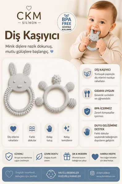ERMA HOME Bebek Diş Kaşıyıcı – Kolay Tutuş, Güvenli Kullanım ürün görseli 1