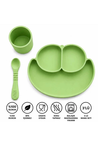ERMA HOME Vakum Tabanlı Mama Seti – Kaymaz & Güvenli Beslenme ürün görseli 1