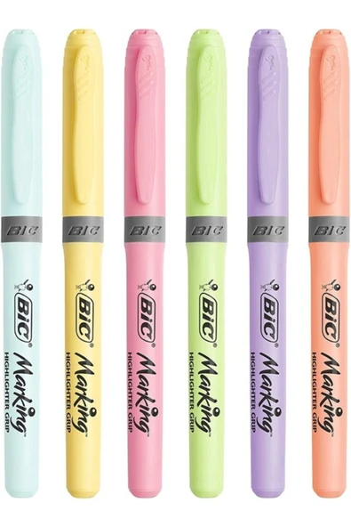 Fosforlu Kalem Brıte Lıner Grip Pastel 6lı ürün görseli 1