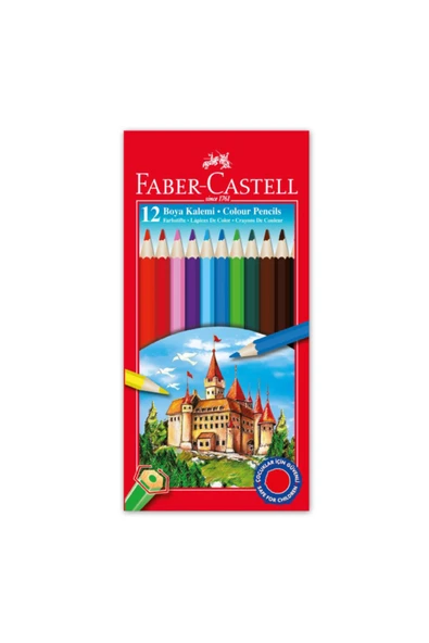 F.castell Kuru Boya Kalemi 12 Li Büyük Karton Kutu ürün görseli 1