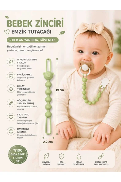 ERMA HOME Emzik Askısı Ve Zinciri (Yeşil ) ürün görseli 1