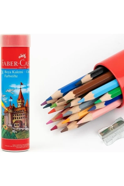 Faber-castell 24'lü Metal Tüp Kuru Boya Seti (kalemtraş Hediyeli) ürün görseli 1