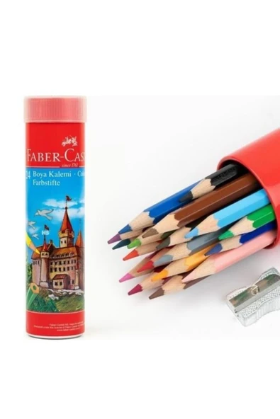 Faber-castell Metal Tüpte Tam Boy Kuru Boya Kalemi 24 Renk Hediyeli 8690826165247 ürün görseli 1