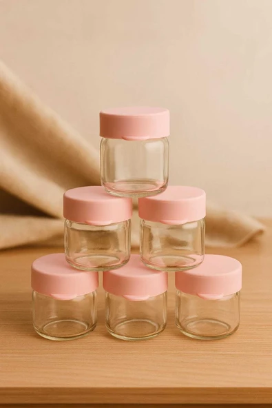 CKM silikon 6 Adet 41 ML Cam Bebek Mama Taşıma Saklama Kabı Sızdırmaz Pembe ürün görseli 1