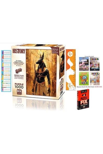 The Golden Legacy Of Anubis 1000 Parça Puzzle-Fix Puzzle Yapıştırıcı ve The Gumball Lisanslı Boyama ürün görseli 1