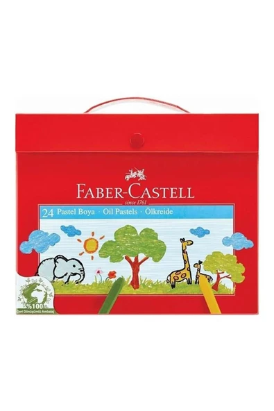 Pastel Boya 24 Renk Karton Çantalı 1 Adet Tutuculu Altıgen 24lü Pastel Boya ürün görseli 1
