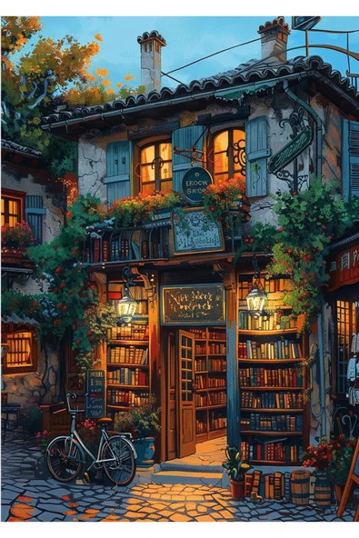 Book Store 1000 Parça Puzzle - Resim 3