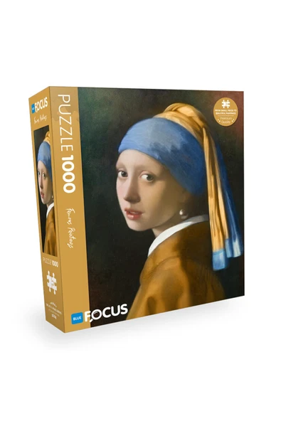 1000 Parça Puzzle Girl With A Pearl Earring (İNCİ KÜPELİ KIZ) ürün görseli 1