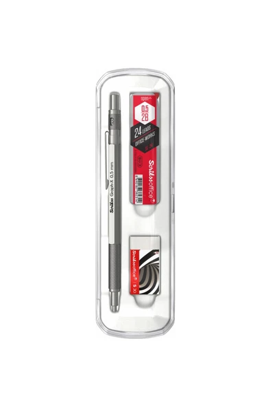 Graph-X 3'lü Set Mekanik Kurşun Kalem 0.5 mm Kurşun Gri ürün görseli 1