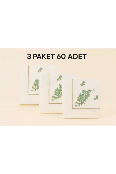 SUNA K 3 Paket Kağıt Sunumlu Desenli Peçete ürün görseli 1