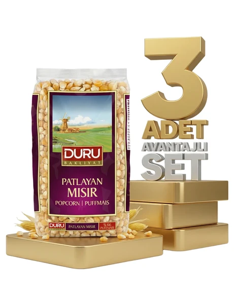 Duru Patlayan Mısır 3x500 Gr ürün görseli 1