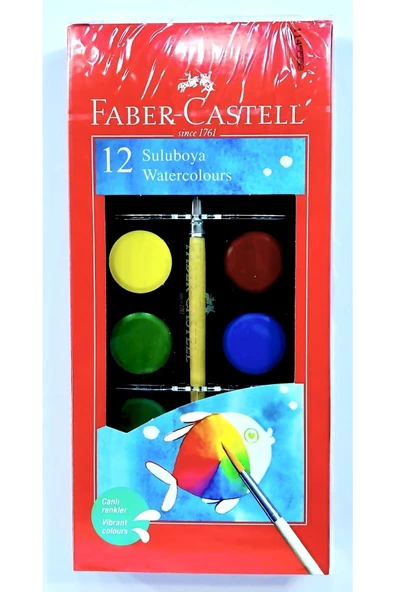 Faber-Castell Suluboya Küçük Boy 12 Renk ürün görseli 1