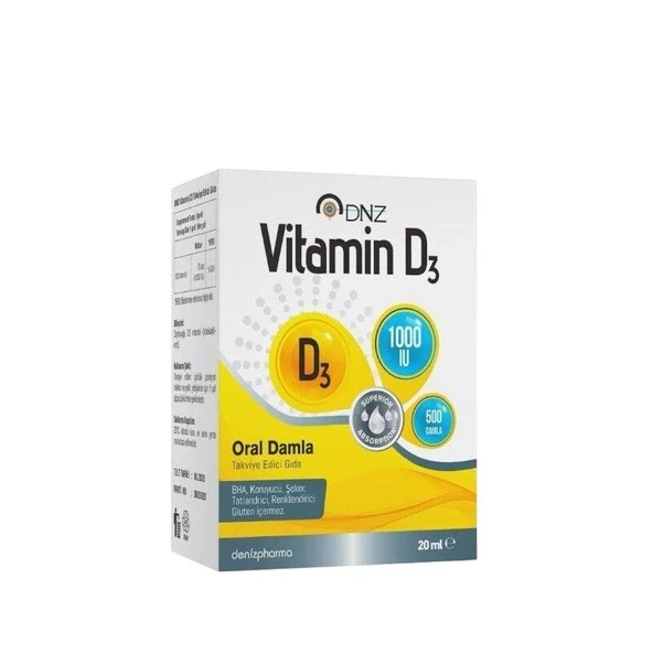 Dnz D3 Vitamin 1000 Iu Damla 20 ml ürün görseli 1