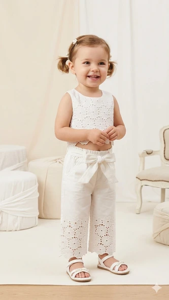 Kız Bebek Bluzlu 2'li Takım BEB-16859 ürün görseli 1