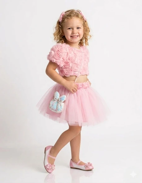 Kız Bebek Çantalı Rose Crop Takım CCS-2642 ürün görseli 1