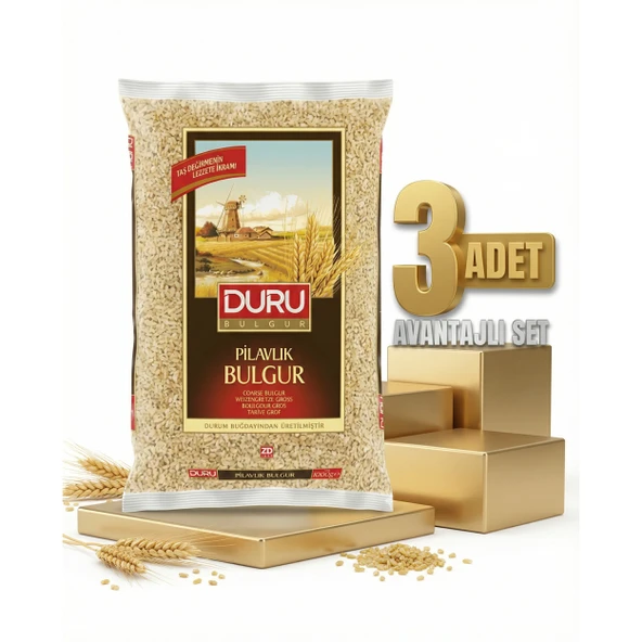 Duru Pilavlık Bulgur 3x1 Kg ürün görseli 1