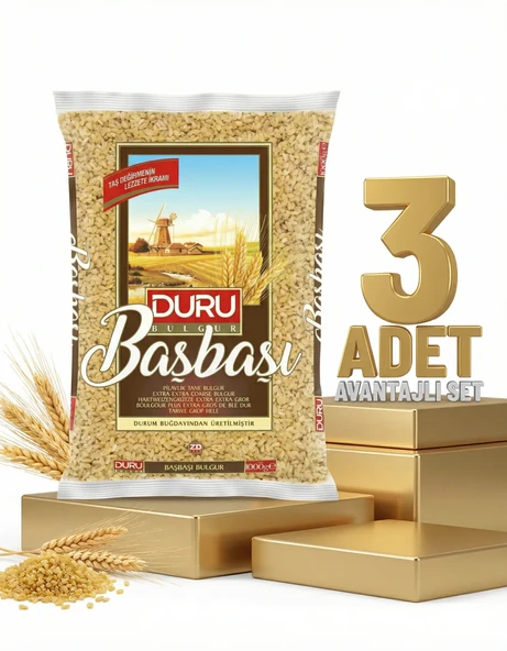 Duru Başbaşı Bulgur 3x1 Kg ürün görseli 1