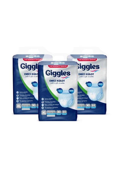 Giggles Emici Külot Extra Large (XL) Hasta Bezi | 90 Adet (3 Paket) ürün görseli 1