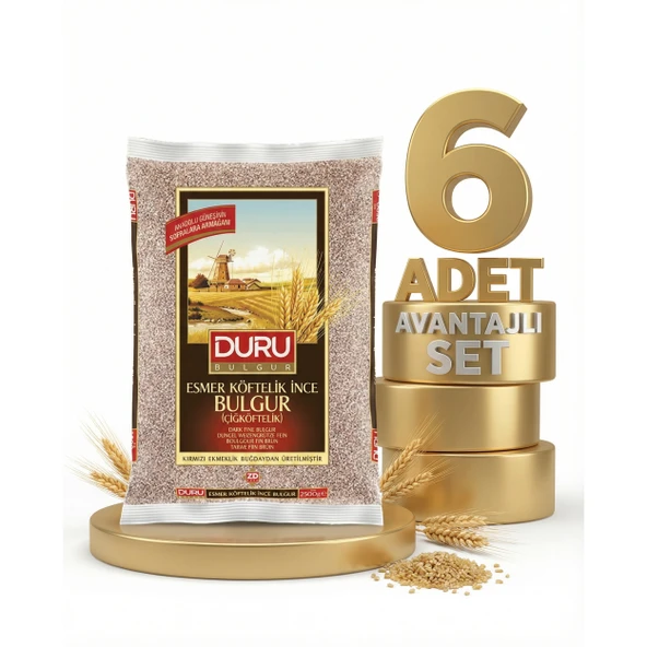 Duru Esmer Çiğ Köfte Bulgur 6x1 Kg ürün görseli 1