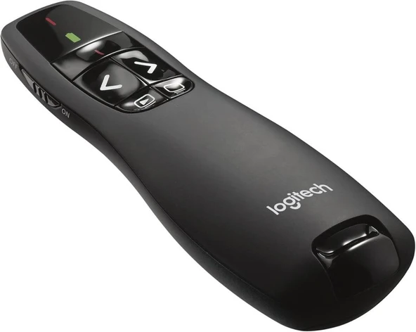 Logitech R400 Presenter, Usb Alıcı Üzerinden Kablosuz 2,4 Ghz Bağlantı, 15 M Menzil, Kırmızı Lazer İşaretleyici, Sezgisel Kullanım Elemanları, 6 Tuş, Pil Göstergesi, Pc - Siyah, İngilizce Ambalaj Outl ürün görseli 1