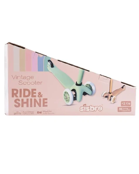 Sisbro Vintage Scooter Şeker Pembe 010298 ürün görseli 1